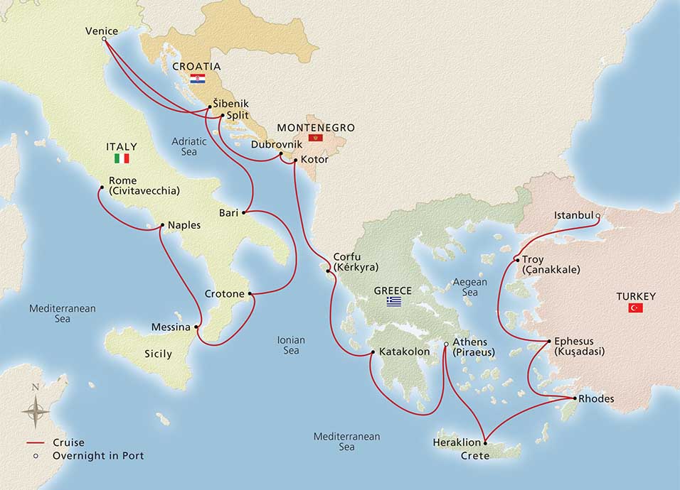 Adriatic & Mediterranean Sojourn Ocean Cruise Dates & Pricing Rome to